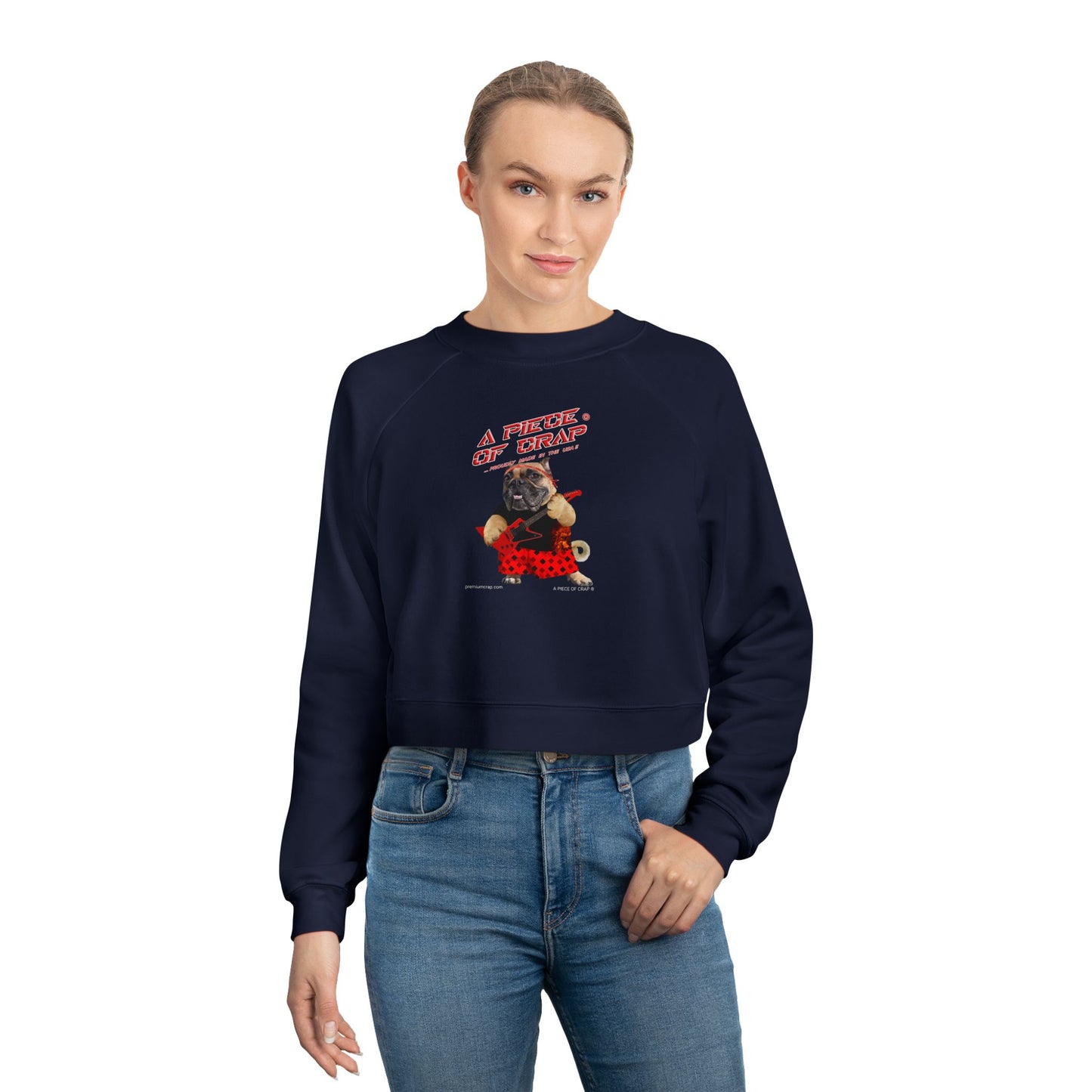 A Piece Of Crap Women's Cropped Fleece Pullover