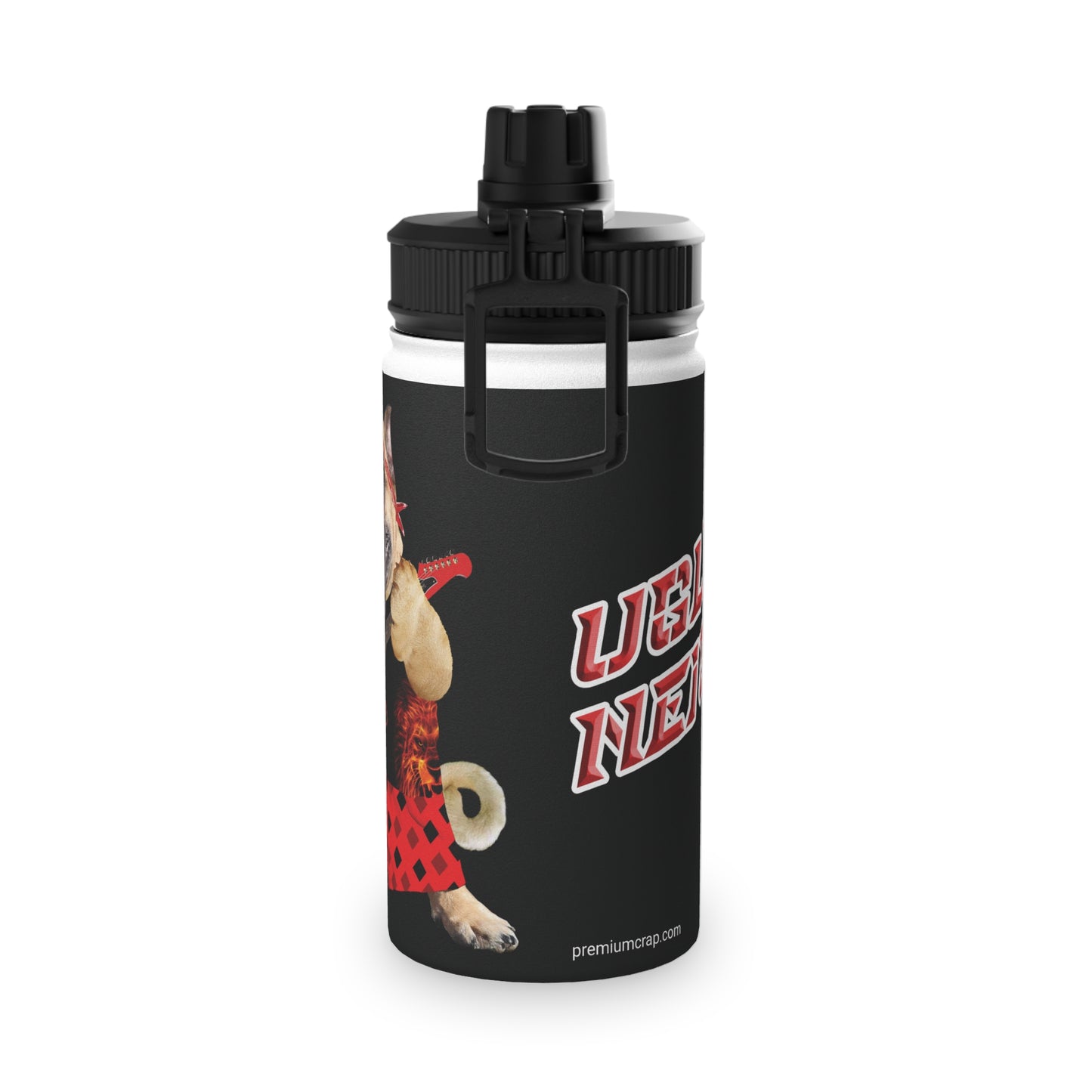 Ugly Neighbor II Stainless Steel Water Bottle, Sports Lid