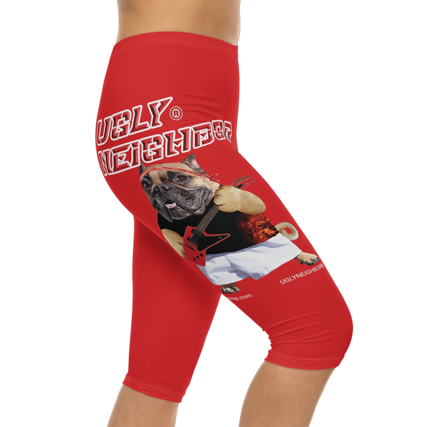 Ugly Neighbor Capri-Cious Leggings - Red