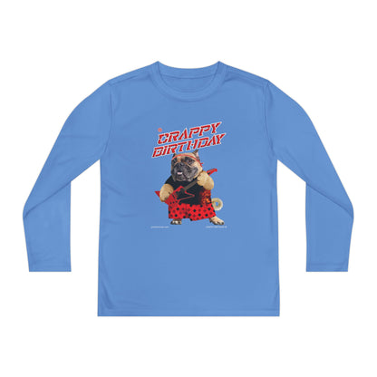 Crappy Birthday II Youth Long Sleeve Competitor Tee