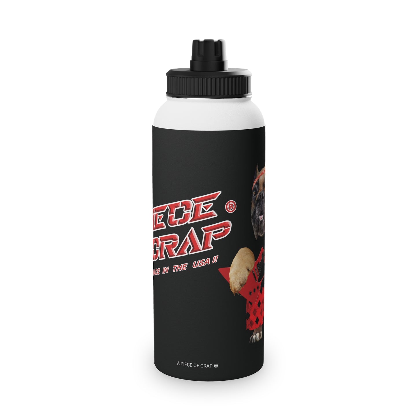 A Piece of Crap II Stainless Steel Water Bottle, Sports Lid