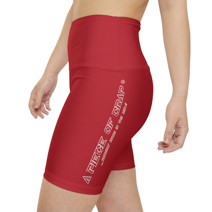 A Piece Of Crap II Women's Workout Shorts - Dark Red