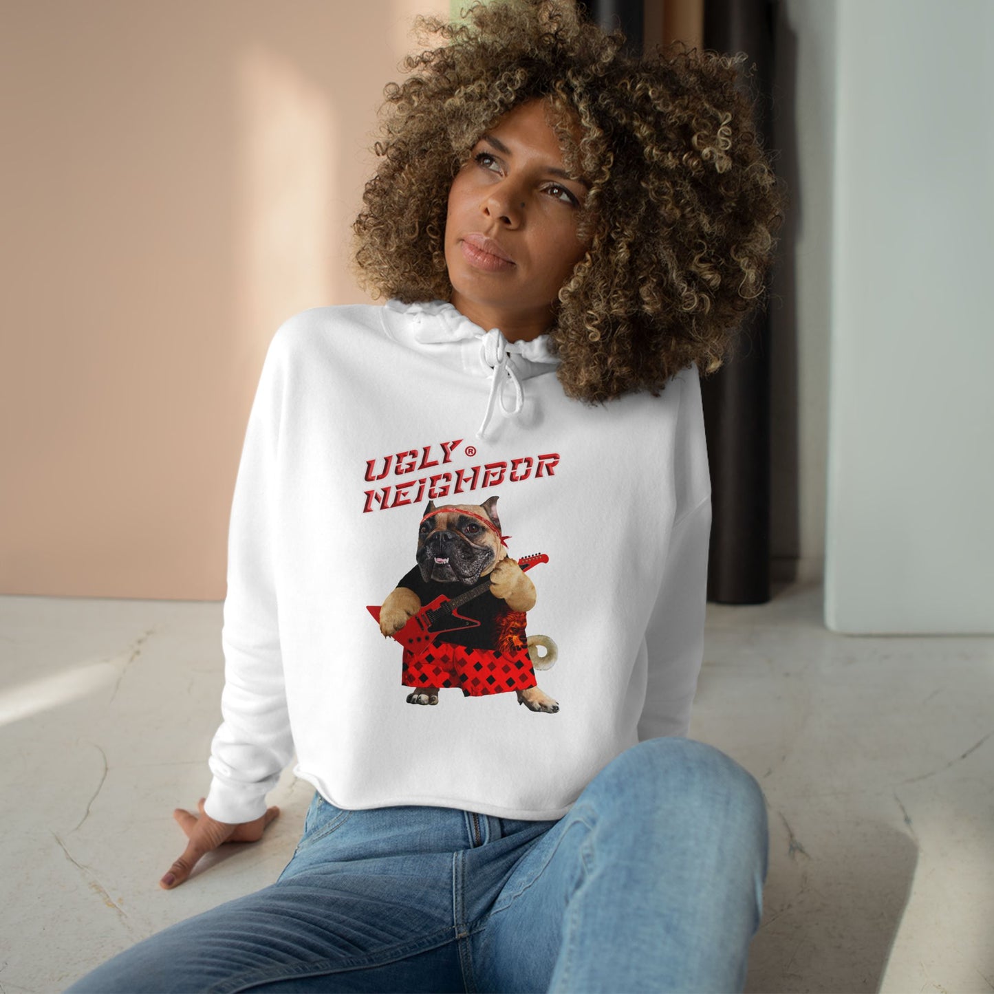 Ugly Neighbor Cropped Hoodie