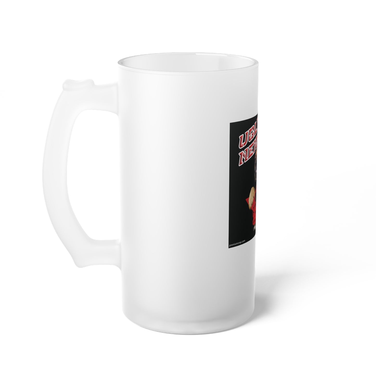 Ugly Neighbor II Frosted Glass Beer Mug