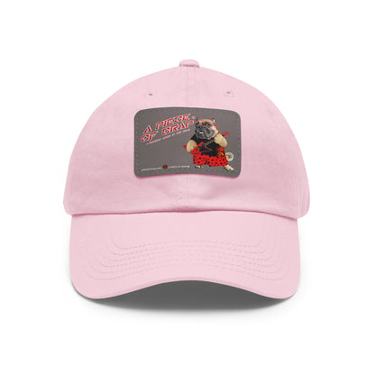 A Piece of Crap II Dad Hat with Leather Patch (Round)