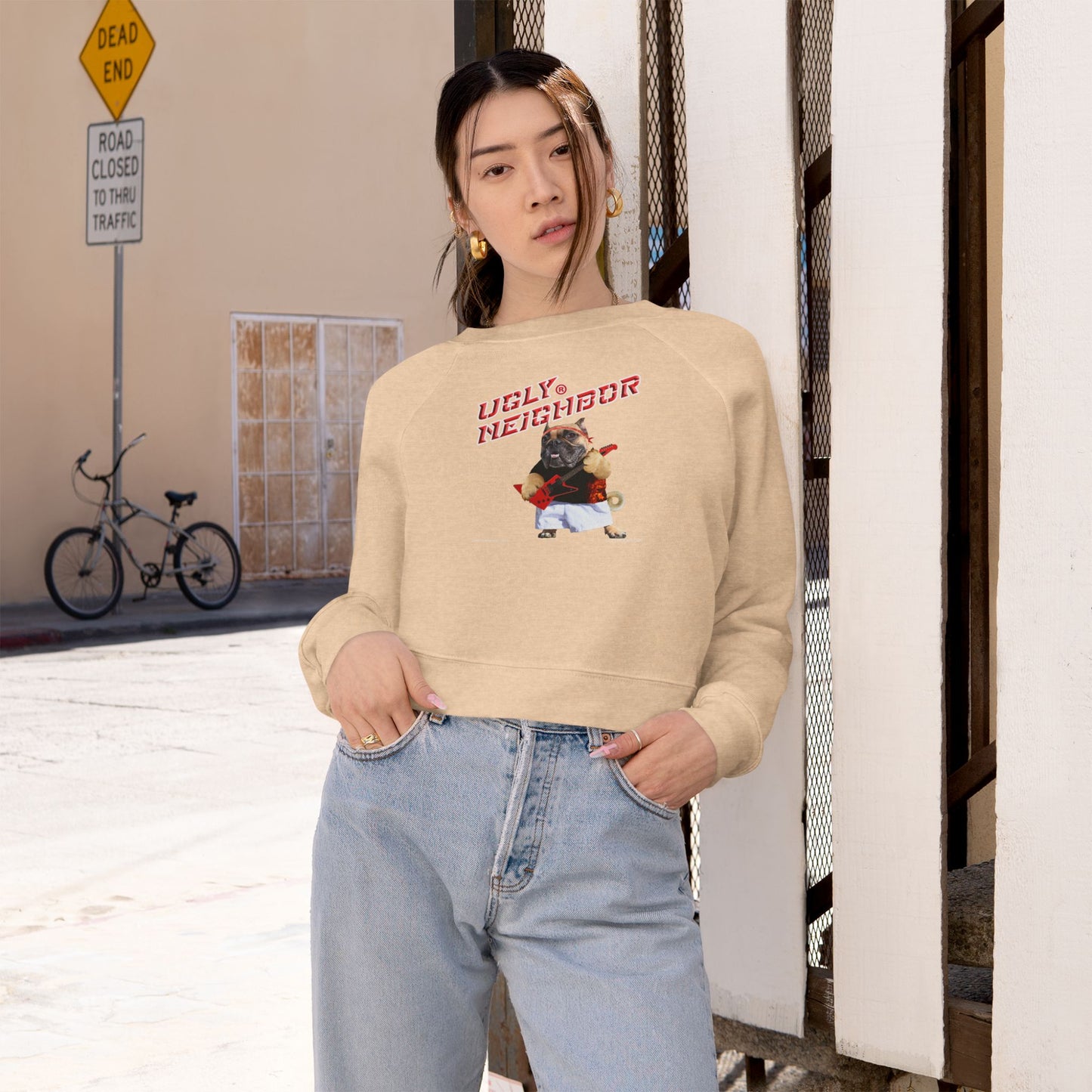 Ugly Neighbor Women's Cropped Fleece Pullover