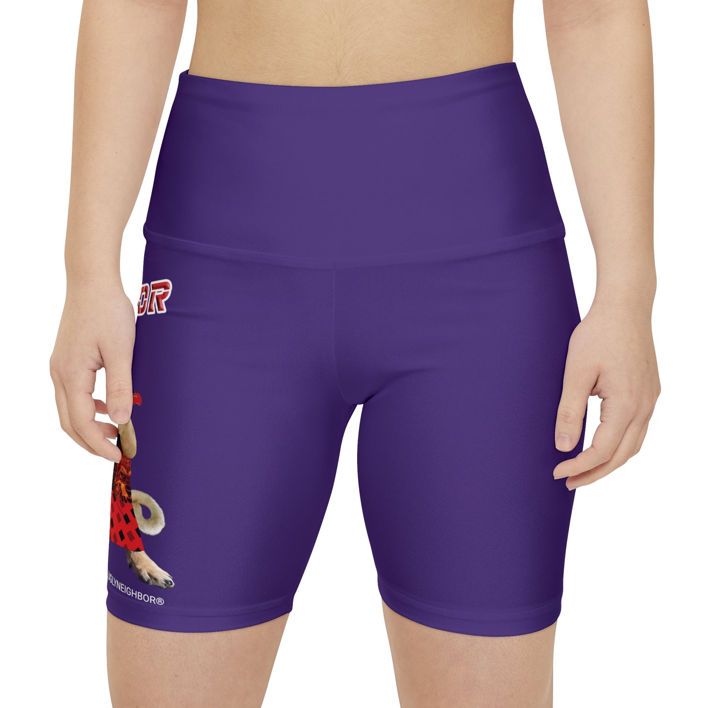 Ugly Neighbor II Women's Workout Shorts - Purple