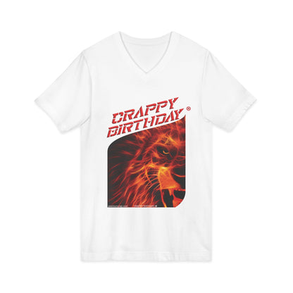 Crappy Birthday Jersey Short Sleeve V-Neck Tee