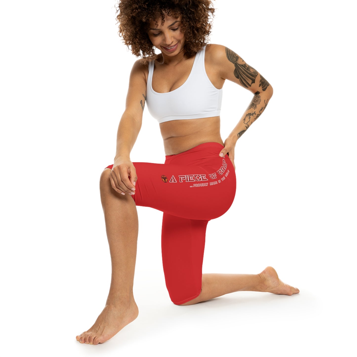 A Piece Of Crap Capri-Cious Leggings - Red