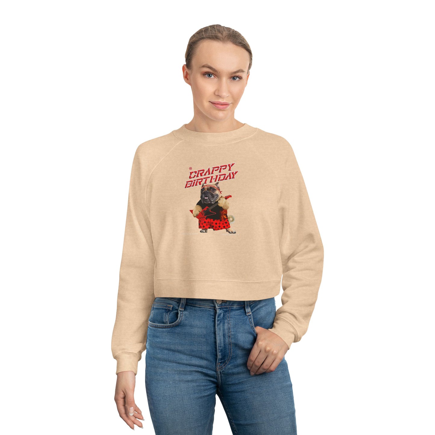 Crappy Birthday Women's Cropped Fleece Pullover