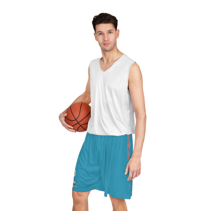 A Piece Of Crap II Basketball Shorts - Turquoise