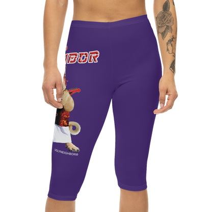 Ugly Neighbor Capri-Cious Leggings - Purple