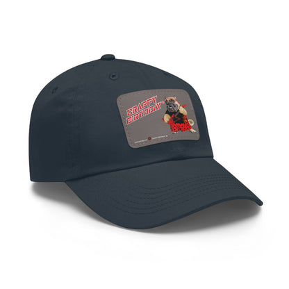 Crappy Birthday II Dad Hat with Leather Patch (Rectangle)