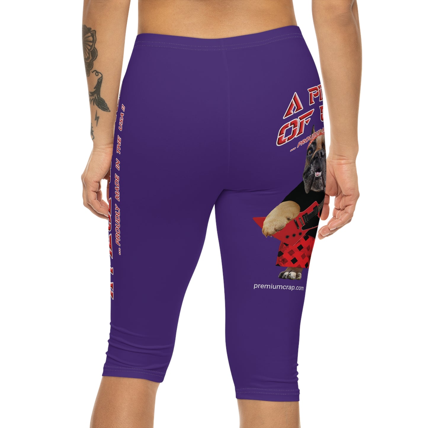 A Piece Of Crap II Women’s Capri Leggings - Purple