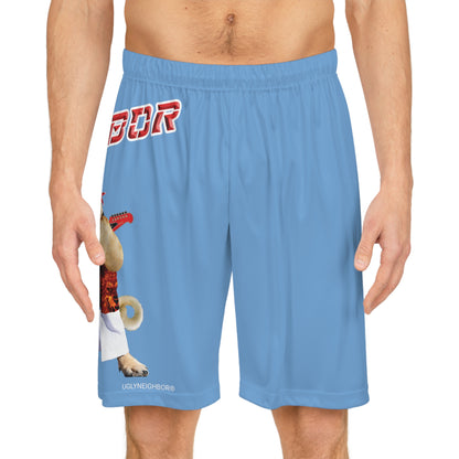 Ugly Neighbor BougieBooty Baller Shorts - Light Blue