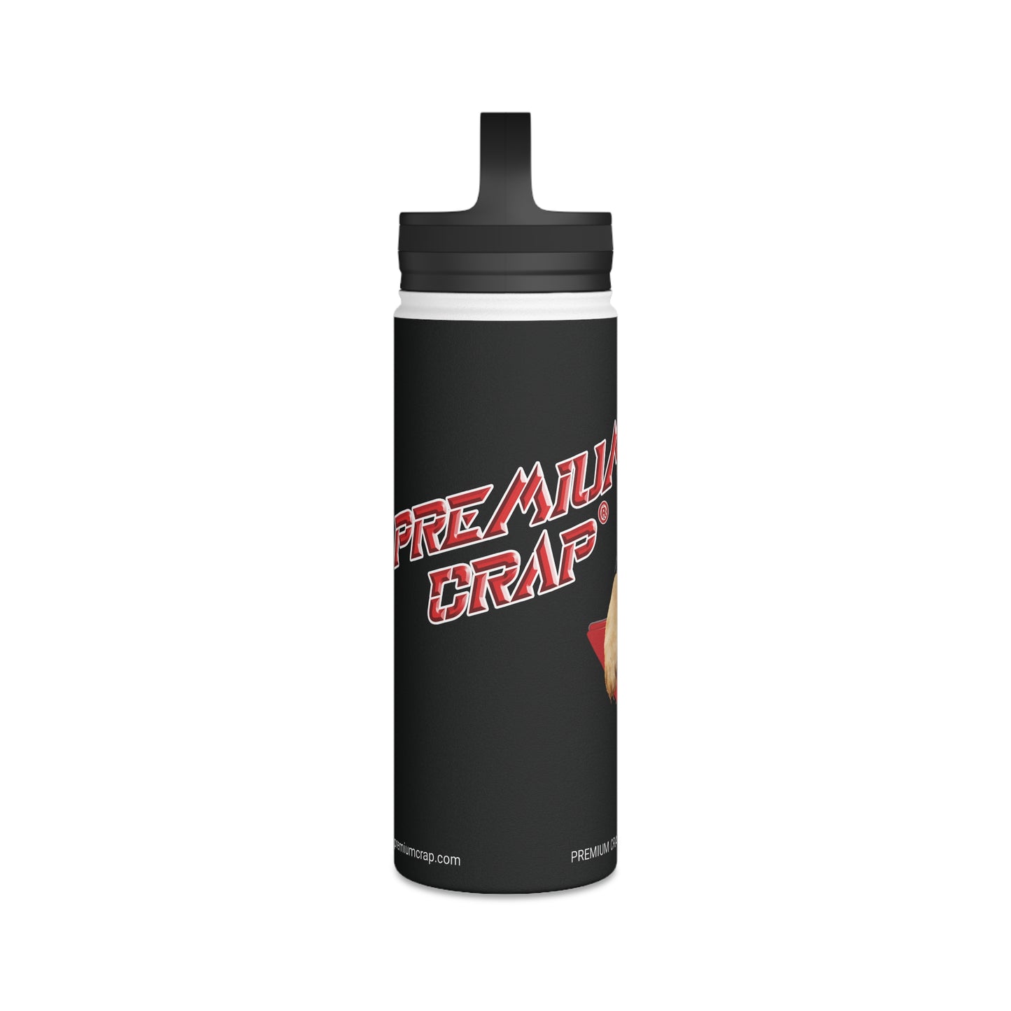 Premium Crap II Stainless Steel Water Bottle, Handle Lid