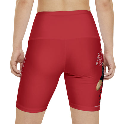 A Piece Of Crap II Women's Workout Shorts - Dark Red