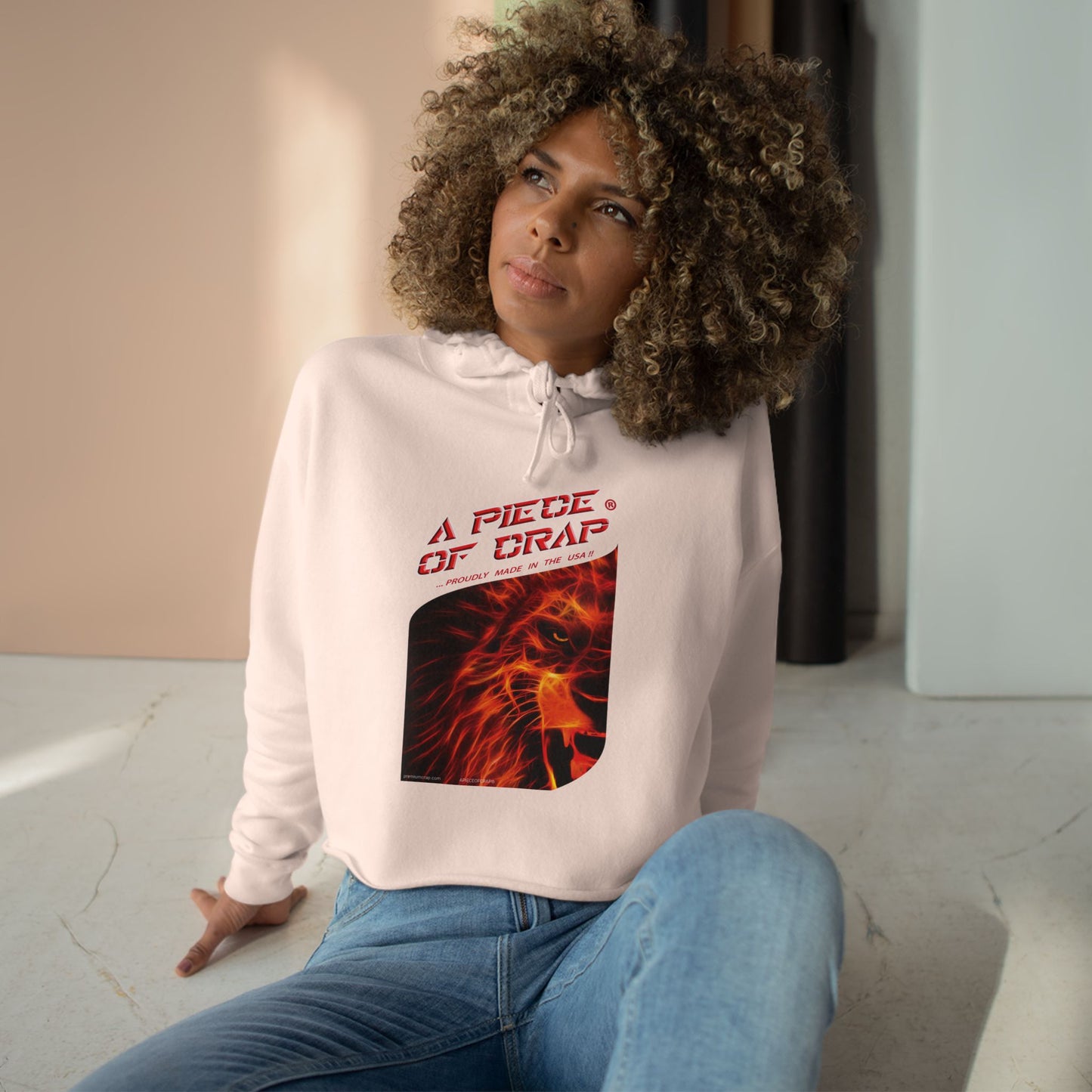 A Piece of Crap Cropped Hoodie