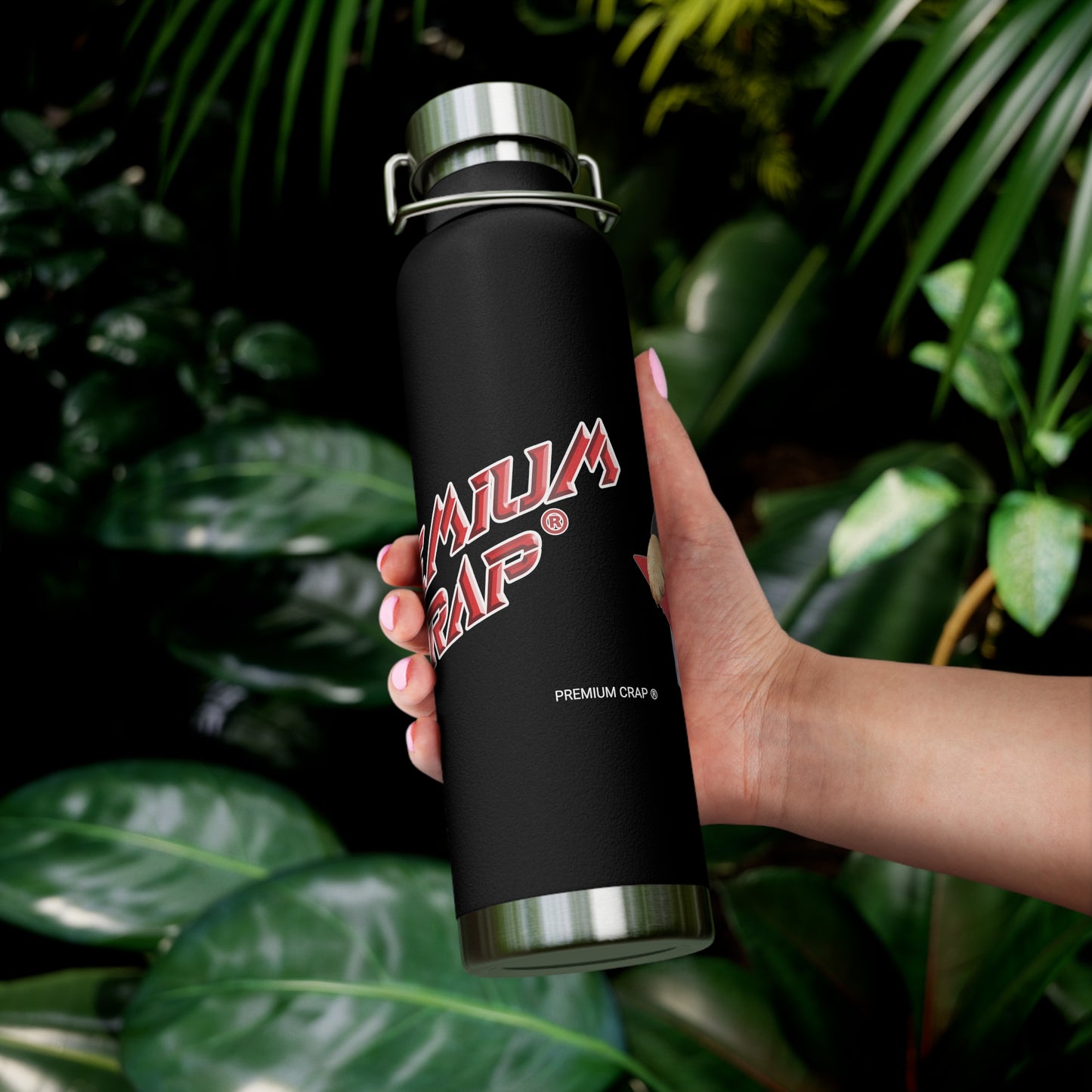 Premium Crap Stainless Steel Water Bottle, Standard Lid