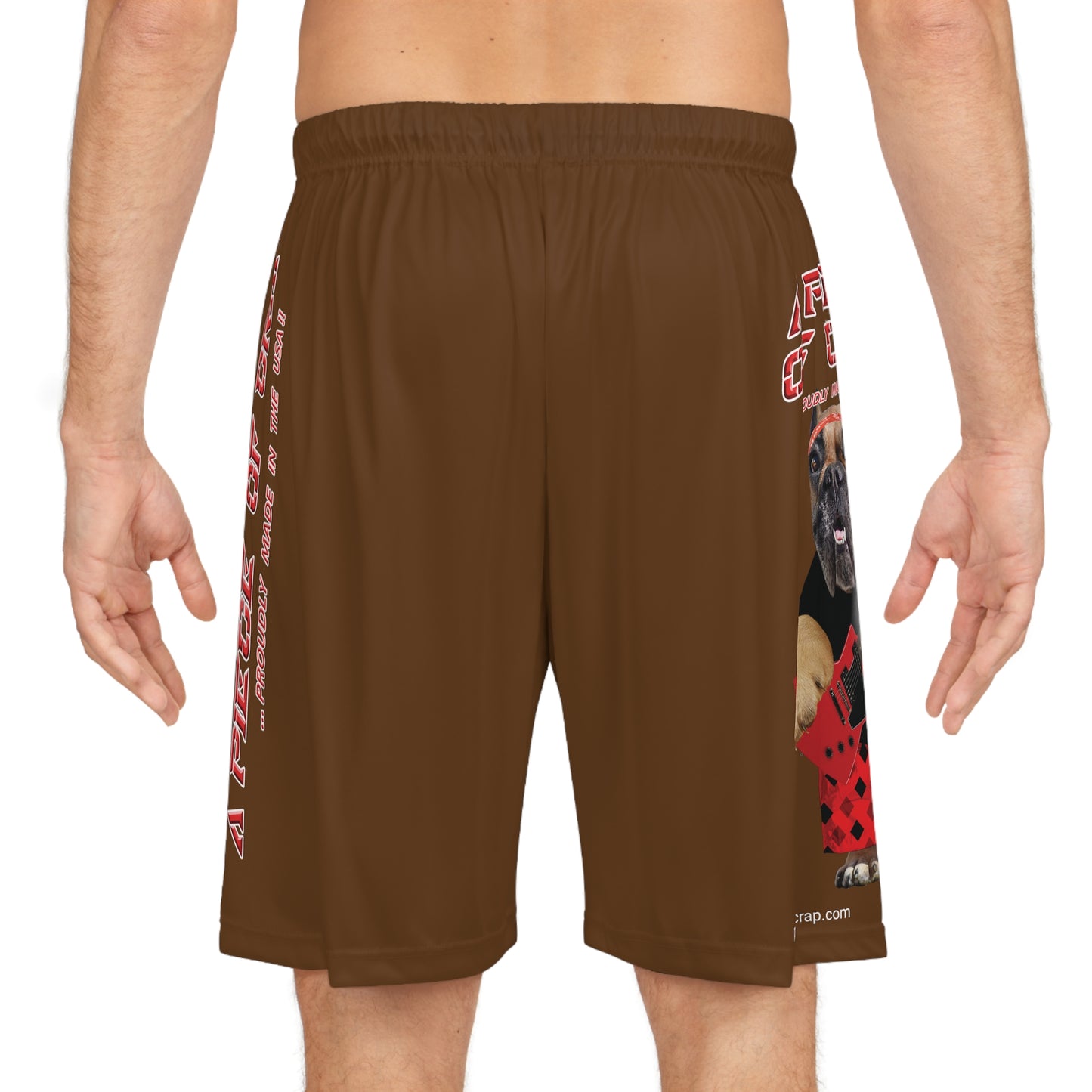A Piece Of Crap II Basketball Shorts - Brown