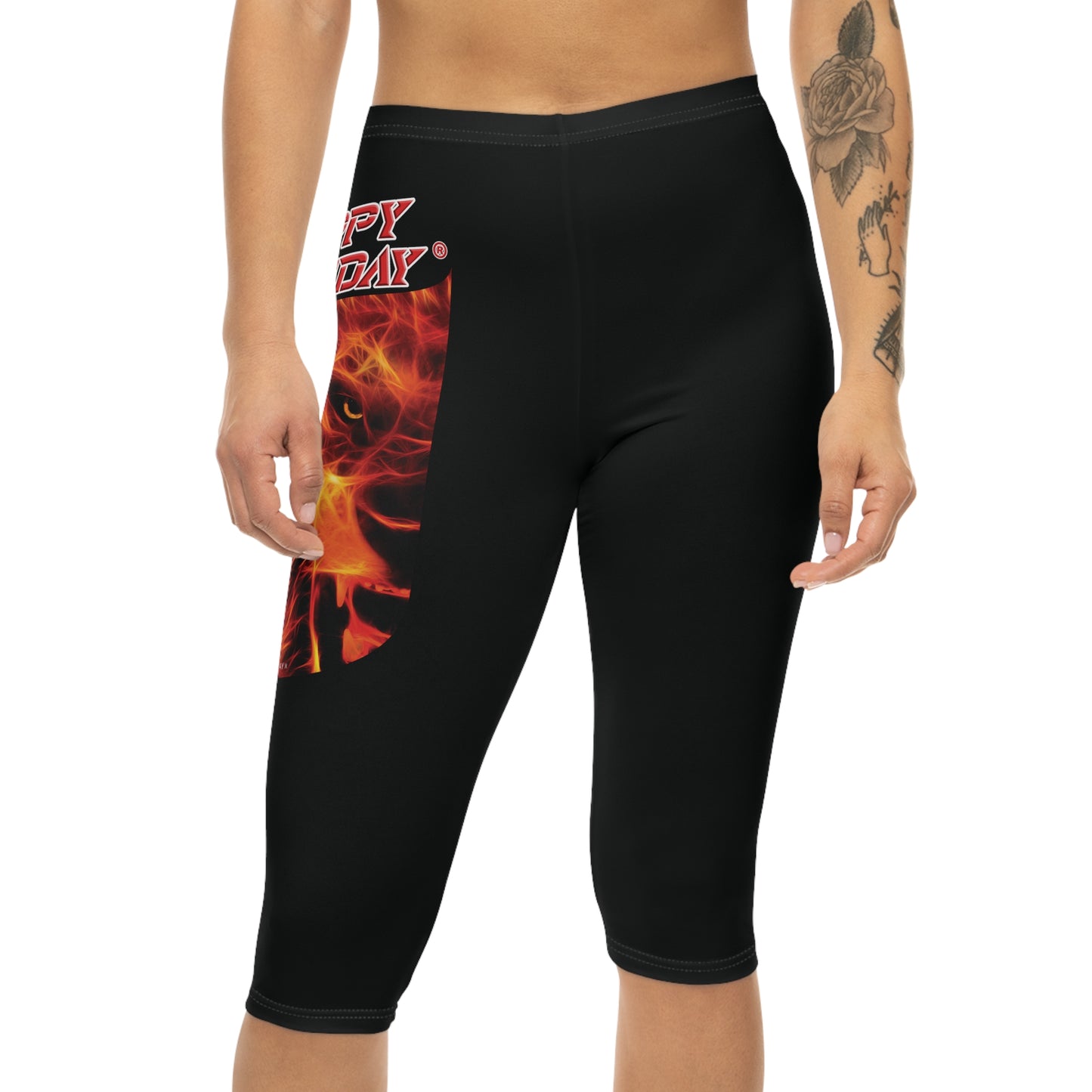 Crappy Birthday Capri-Cious Leggings - Black