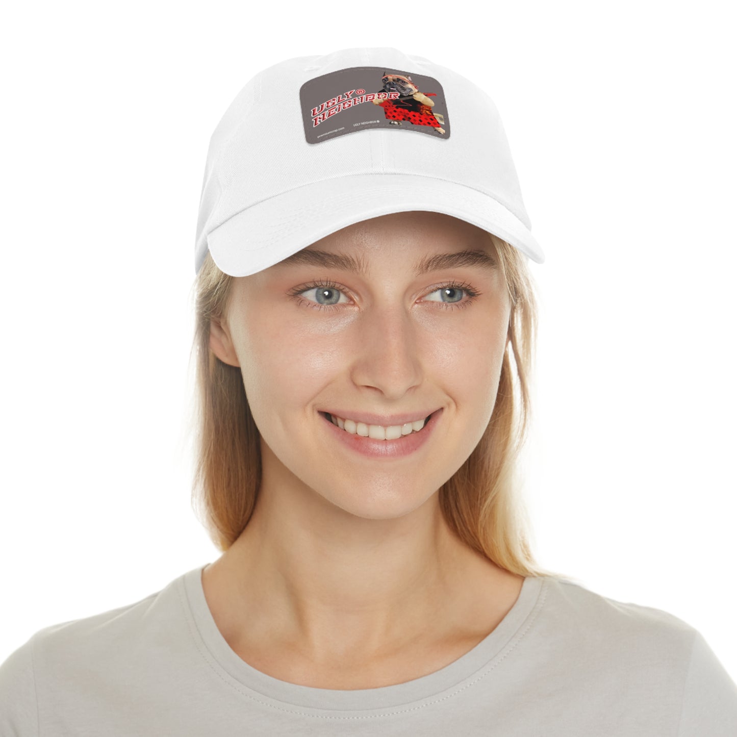 Ugly Neighbor II Dad Hat with Leather Patch (Rectangle)