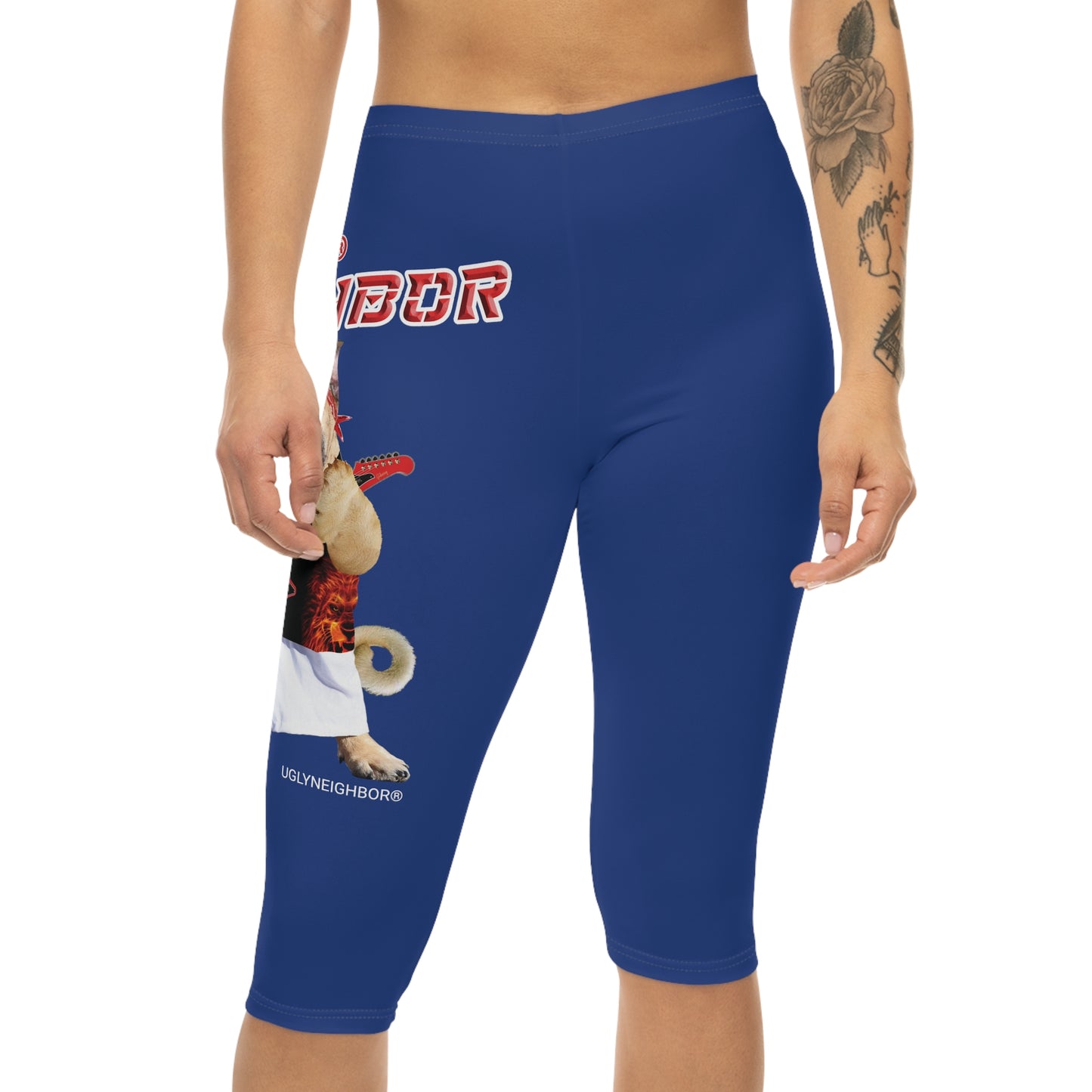 Ugly Neighbor Capri-Cious Leggings - Dark Blue