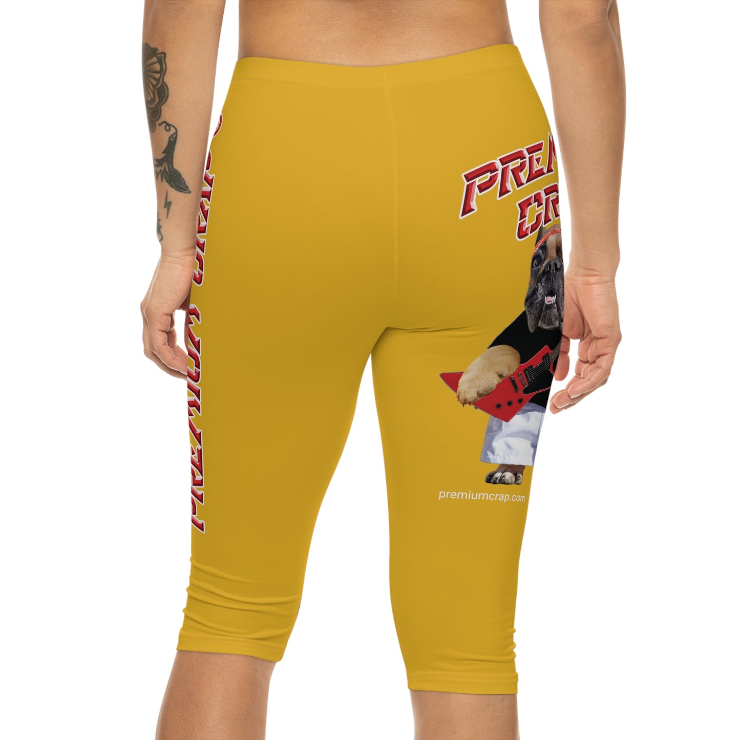 Premium Crap Women’s Capri Leggings - Yellow