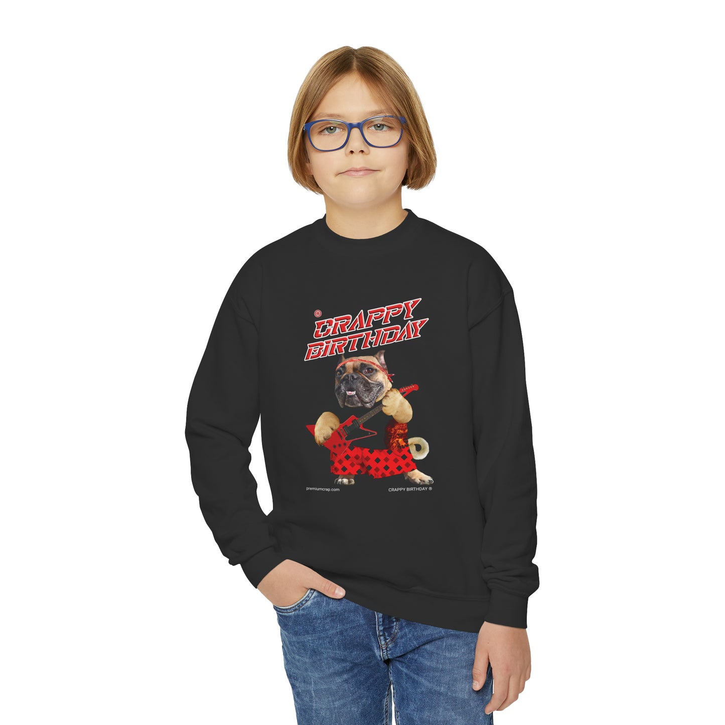 Crappy Birthday II Youth Crewneck Sweatshirt