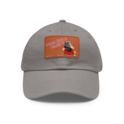 Premium Crap II Dad Hat with Leather Patch (Rectangle)