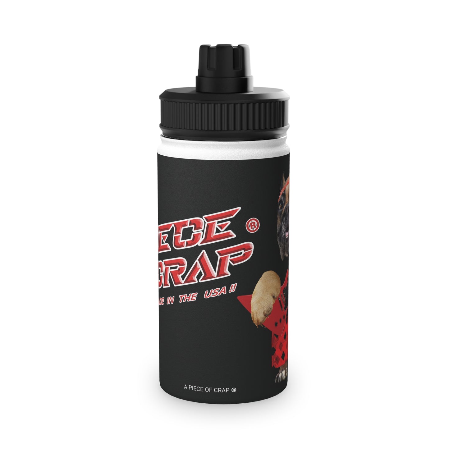 A Piece of Crap II Stainless Steel Water Bottle, Sports Lid