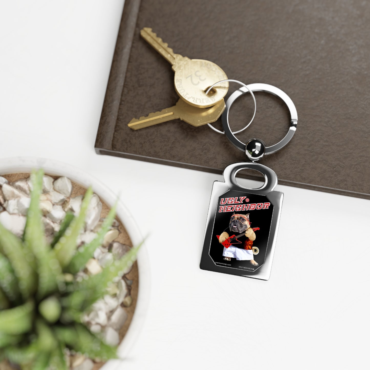 Ugly Neighbor Rectangle Photo Keyring
