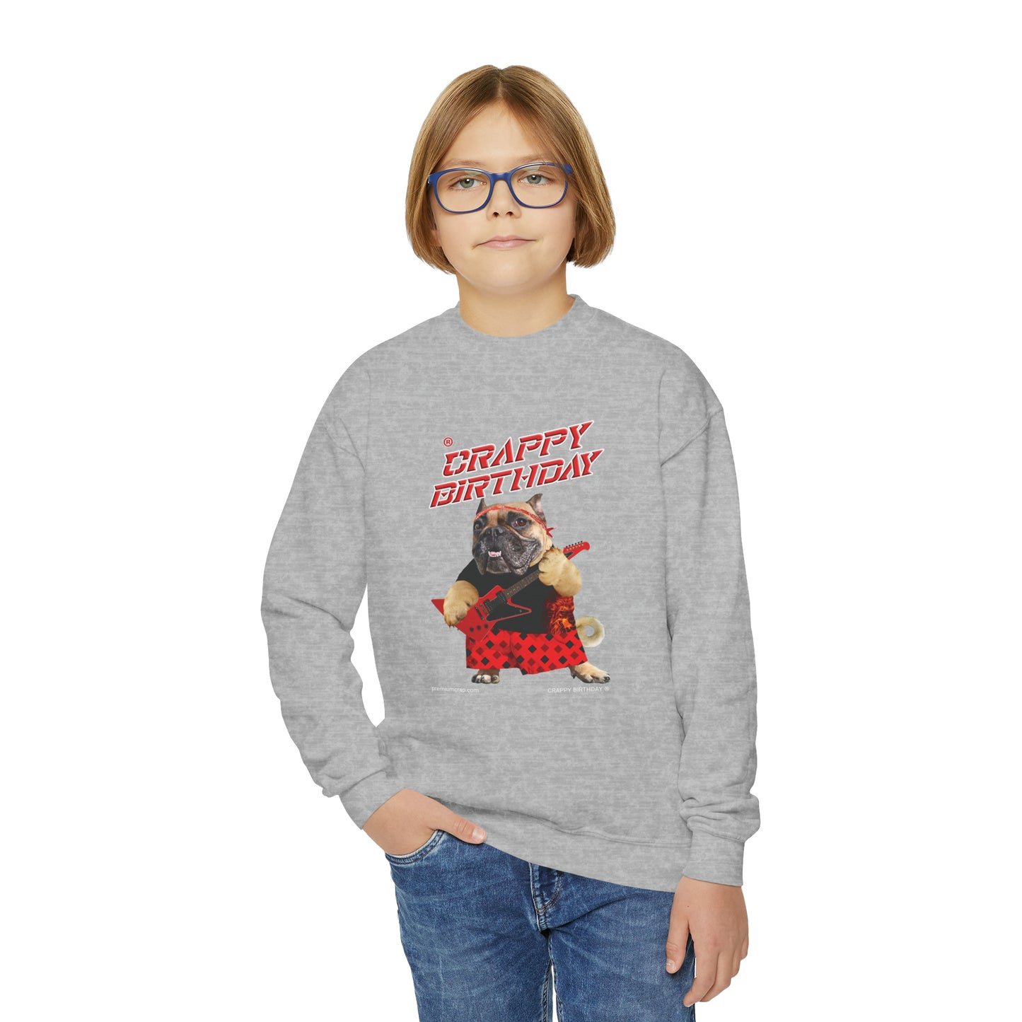 Crappy Birthday II Youth Crewneck Sweatshirt