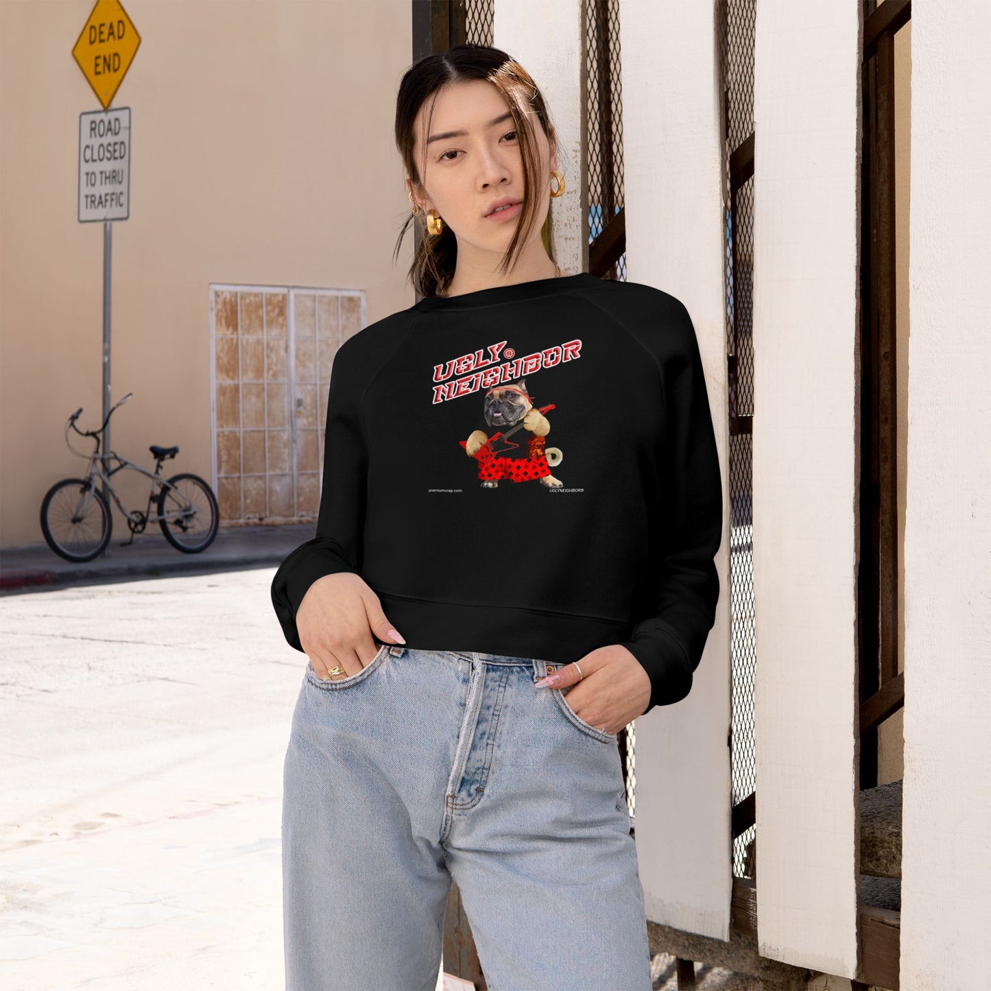 Ugly Neighbor II Women's Cropped Fleece Pullover