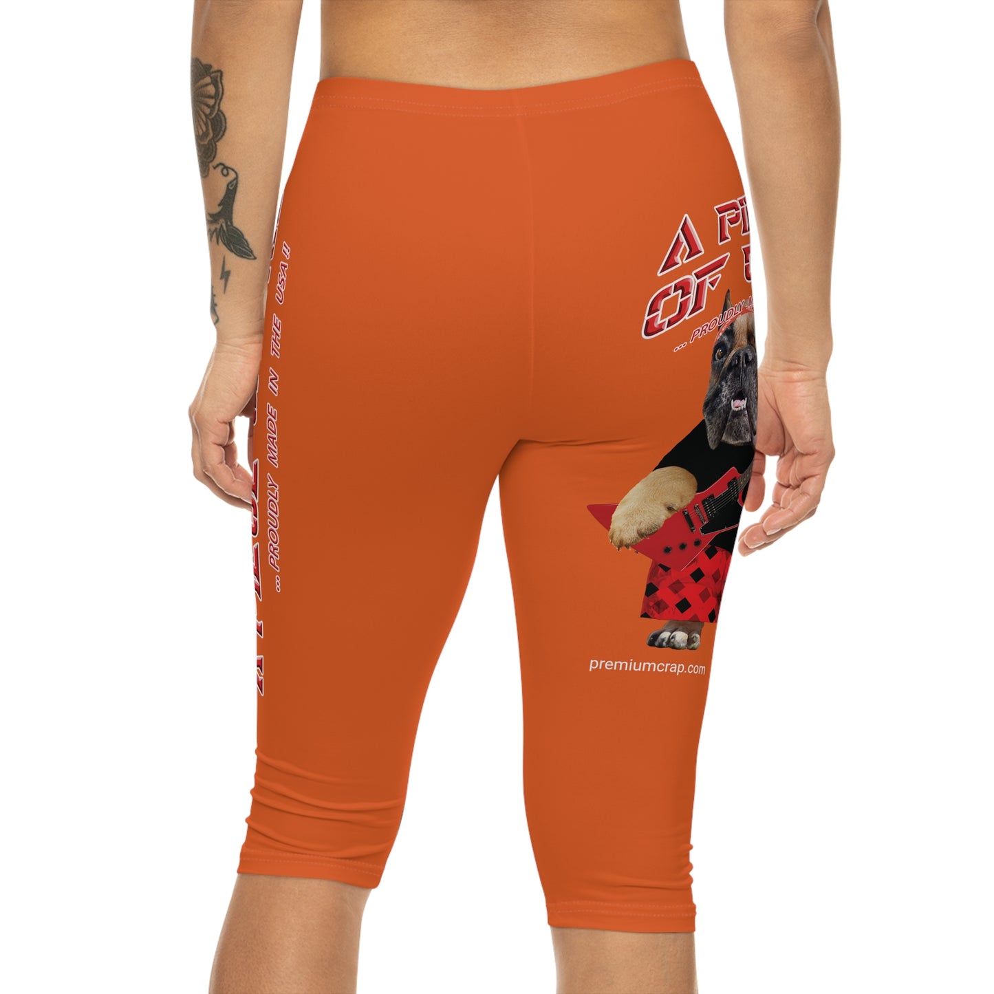 A Piece Of Crap II Women’s Capri Leggings - Orange