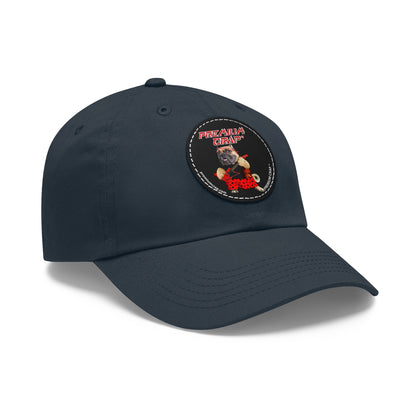 Premium Crap II Dad Hat with Leather Patch (Round)