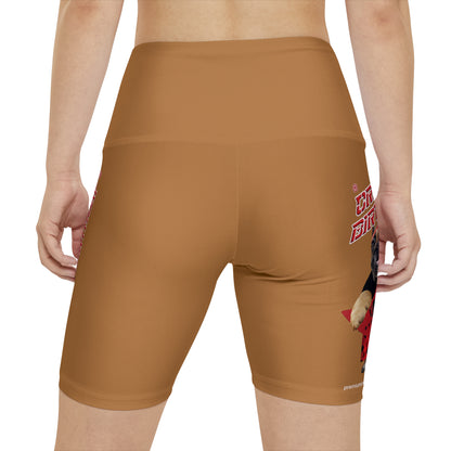 Crappy Birthday II Women's Workout Shorts - Light Brown