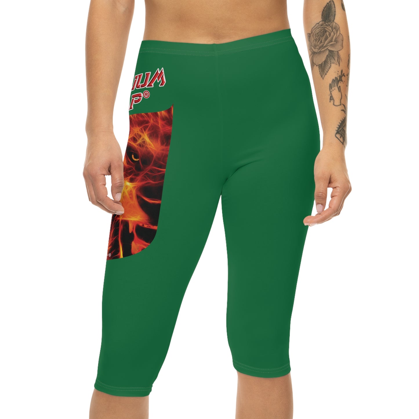 Premium Crap Capri-Cious Leggings - Dark Green