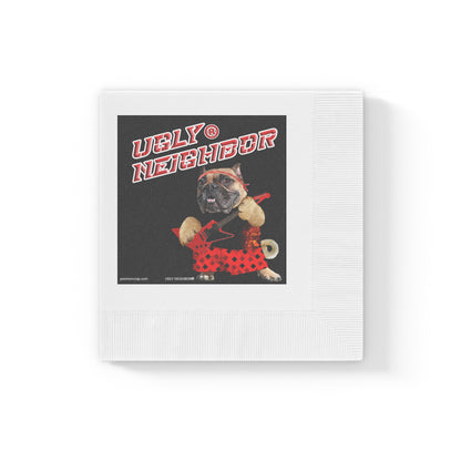 Ugly Neighbor II White Coined Napkins