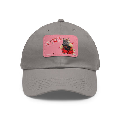 A Piece of Crap II Dad Hat with Leather Patch (Round)
