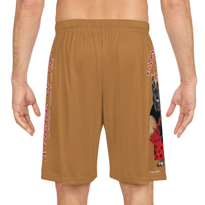 A Piece Of Crap II Basketball Shorts - Light Brown