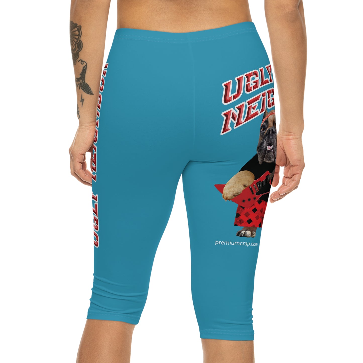 Ugly Neighbor II Women’s Capri Leggings - Turquoise