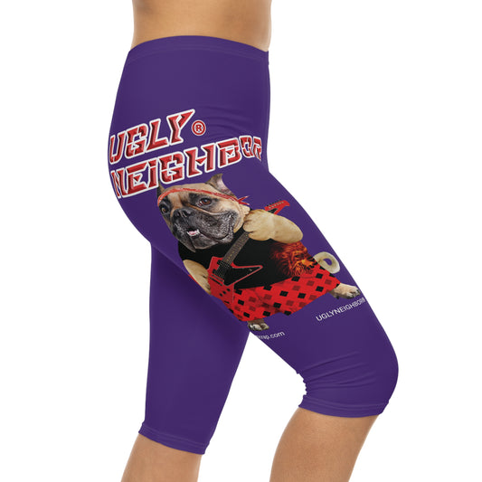 Ugly Neighbor II Women’s Capri Leggings - Purple