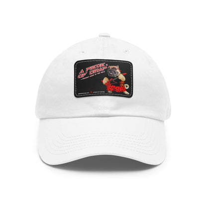 A Piece of Crap II Dad Hat with Leather Patch (Round)