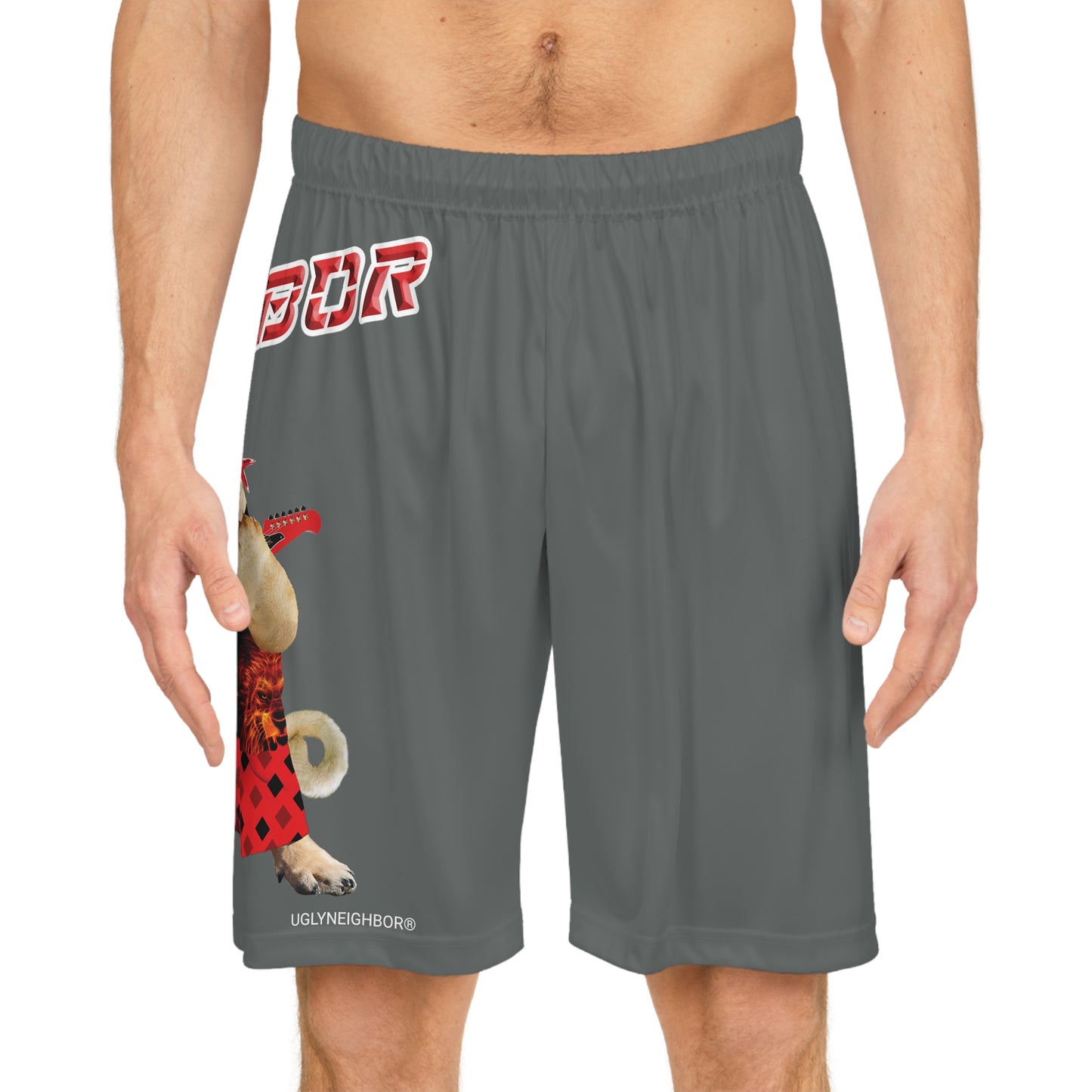 Ugly Neighbor II Basketball Shorts - Dark Grey