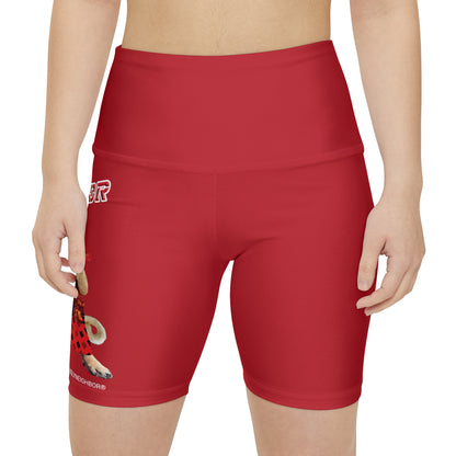 Ugly Neighbor II Women's Workout Shorts - Dark Red