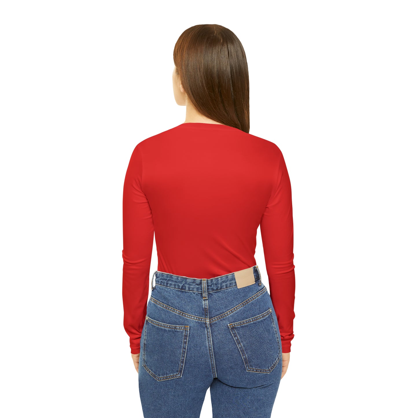 Crappy Birthday Chic Long Sleeve V-Neck Tee - Red