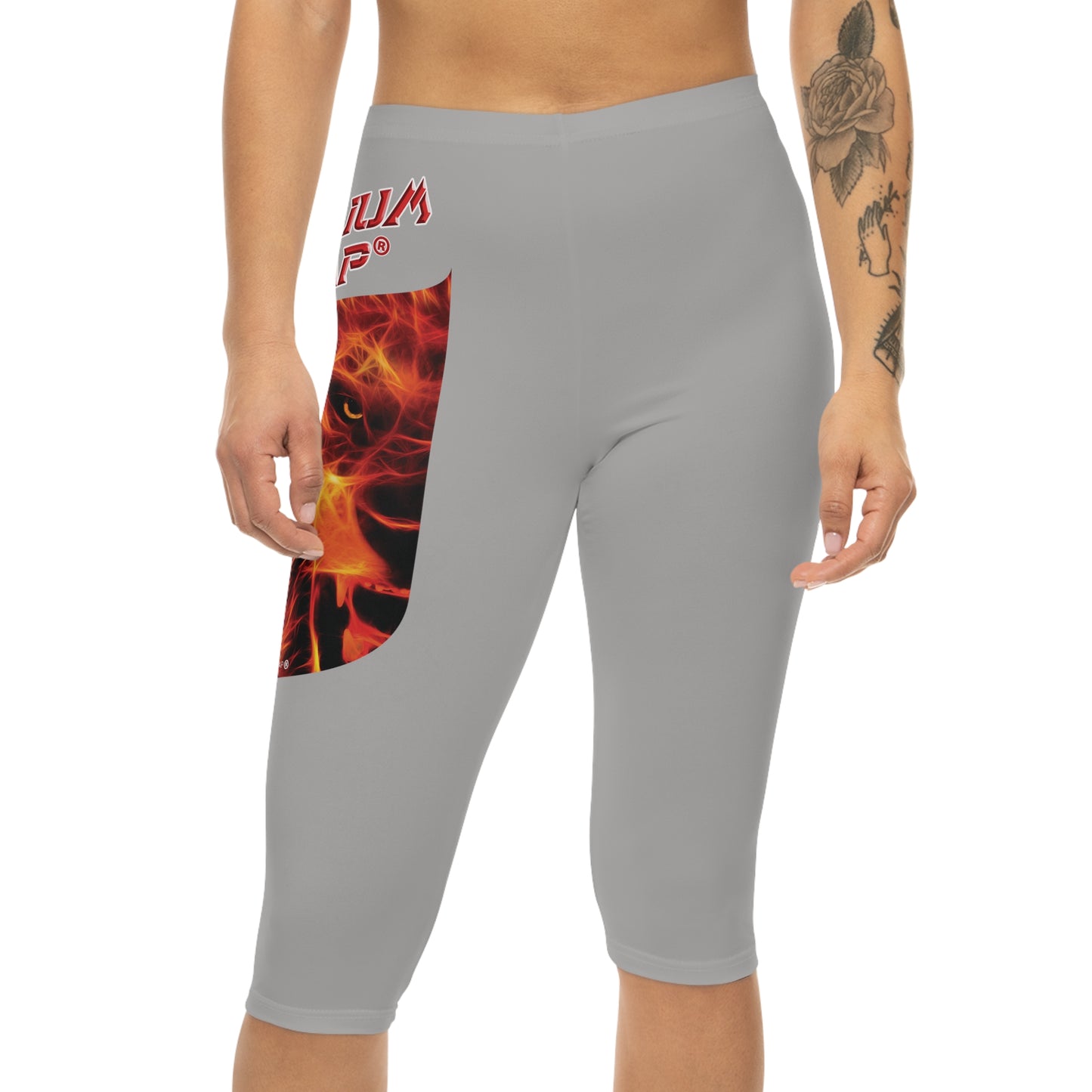 Premium Crap Capri-Cious Leggings - Light Grey