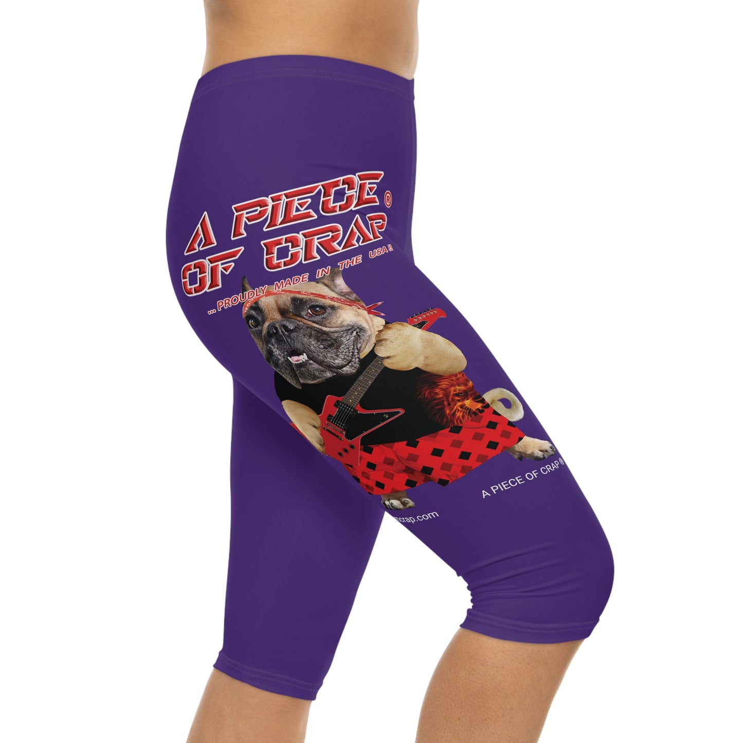 A Piece Of Crap II Women’s Capri Leggings - Purple