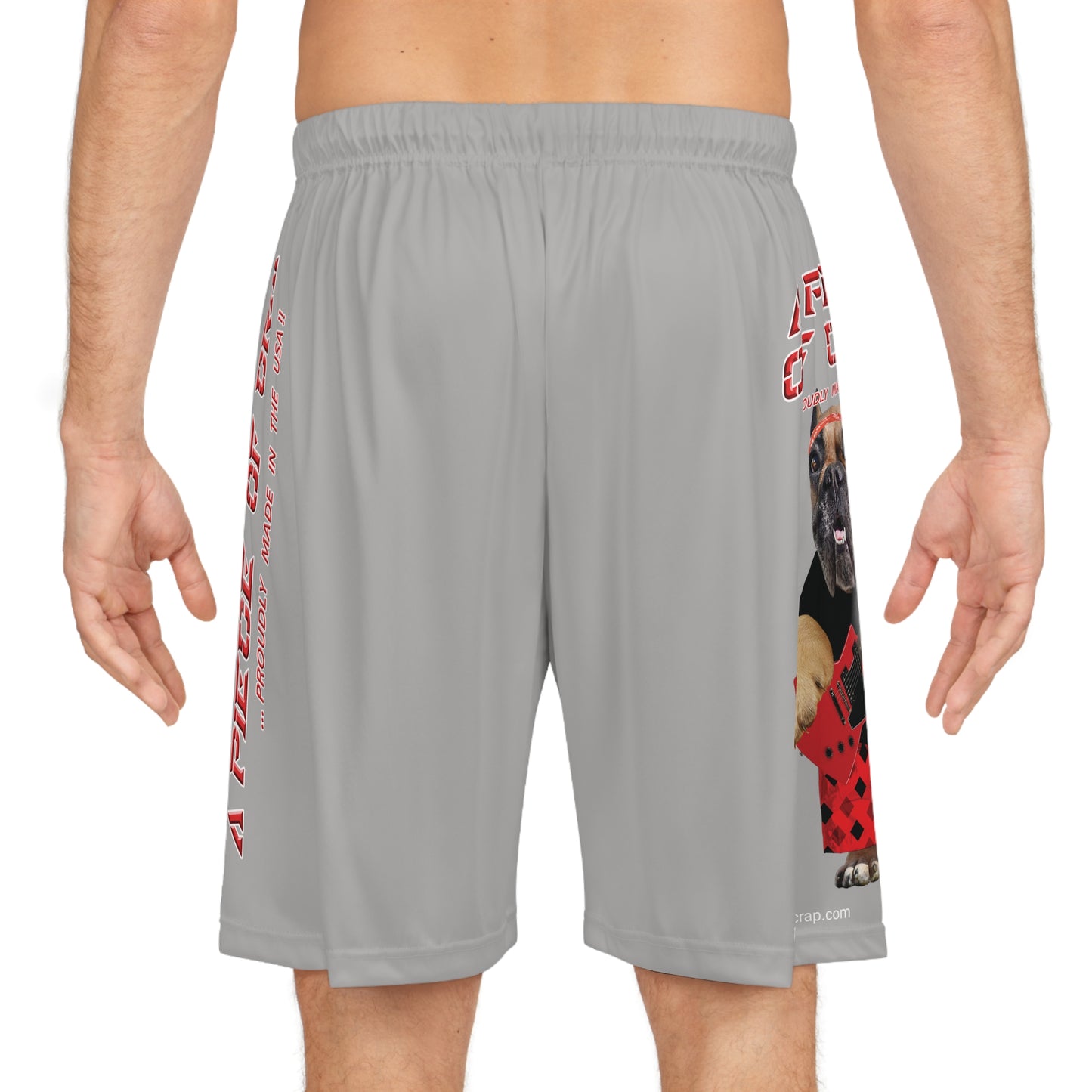 A Piece Of Crap II Basketball Shorts - Light Grey